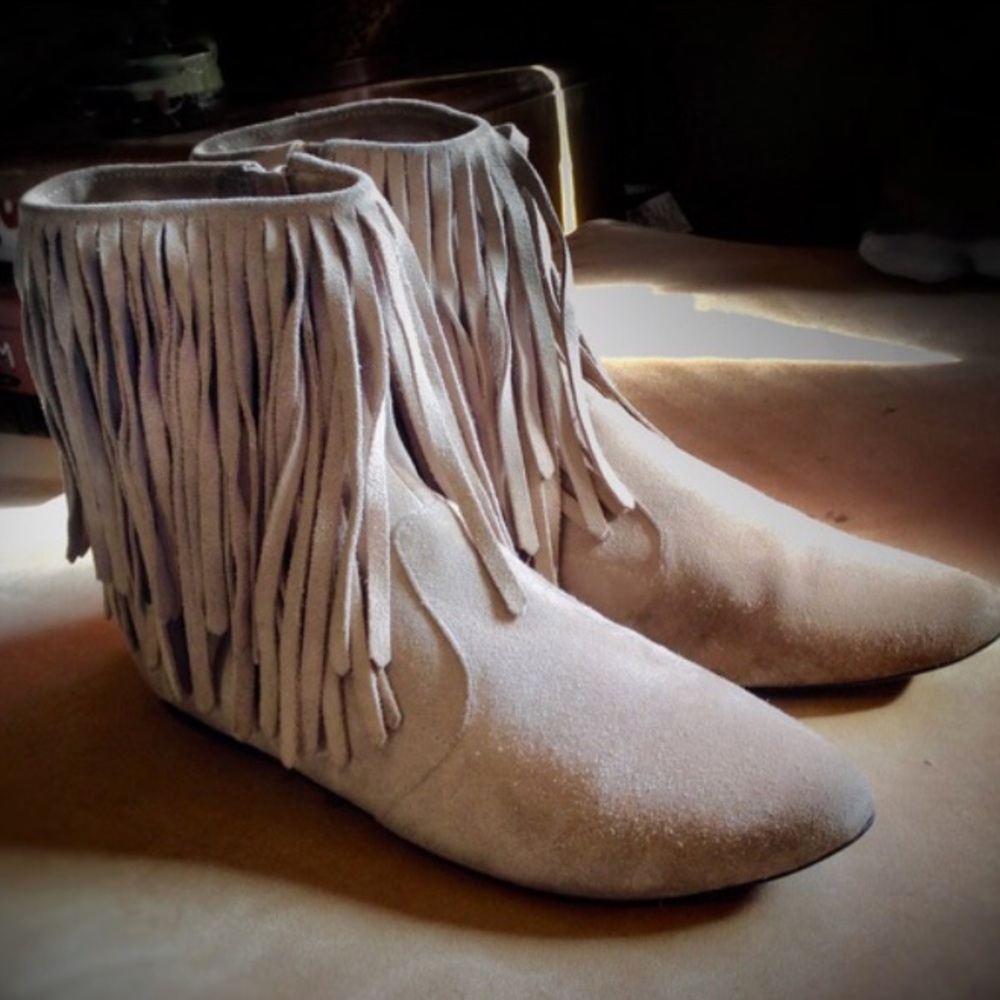 Sam Edelman Suede Fringe Bootie